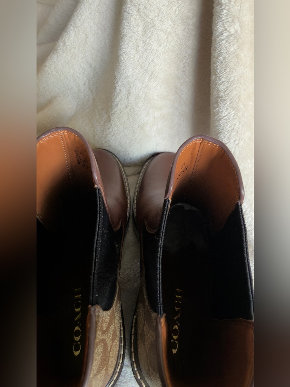 New COACH Kinsley Booties Brown Leather Monogram - Size US 10 / UK 8 / EU 40.5 - Picture 13 of 16